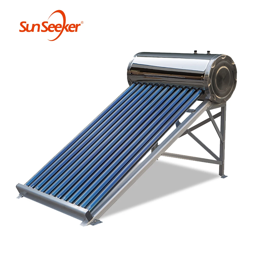 100L 200L 300L Galvanized Steel Compact Low Pressure Solar Water Heater Mexico Solar Vacuum Glass Tube Collector