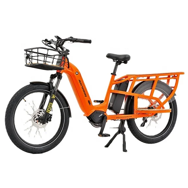 Long Range 2 Wheels Electric Cargo Bike with Mid Drive Motor