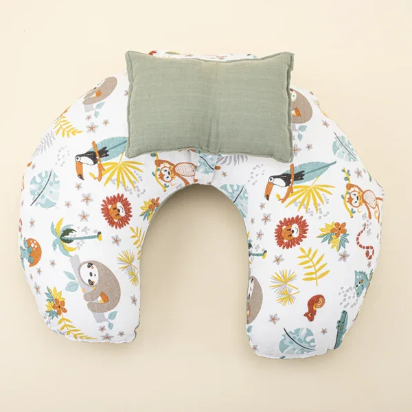 High Quality Cotton Printed Fabric Feeding Pillow With Breathable Comfortable Pillowcase