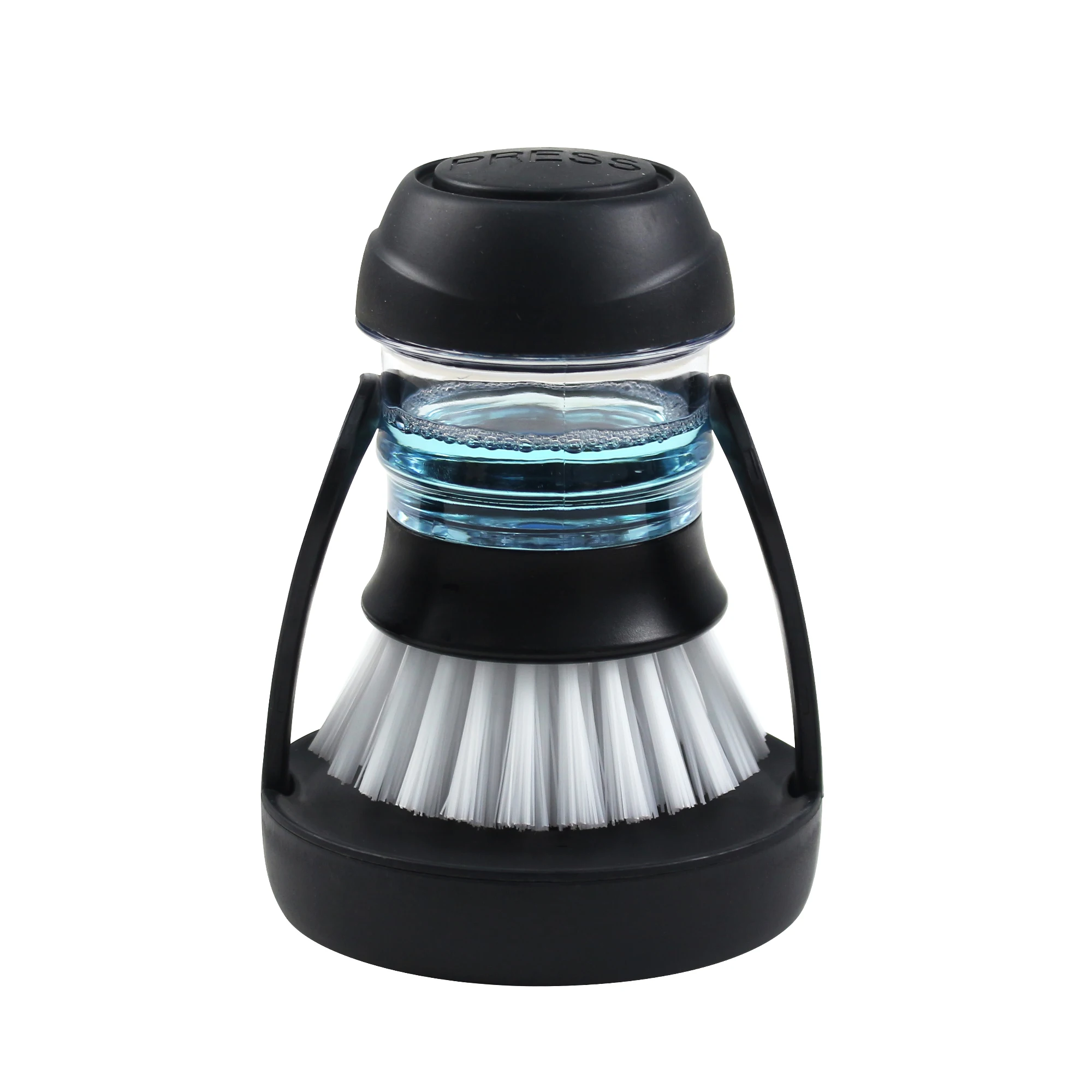 2024 Soap Dispensing Palm Scrub Brush Scrubber Storage Kitchen Brush With Holder