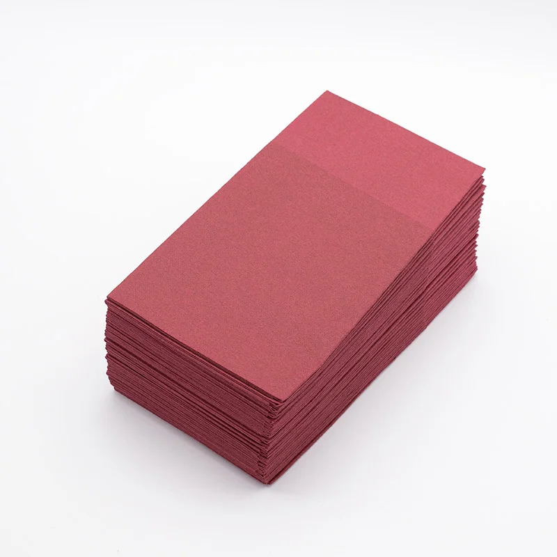 Hot Sale High Quality Airlaid Custom Paper Napkin Dyed Napkin Pocket Colored Paper Napkins & Serviettes Accept Customized Logo