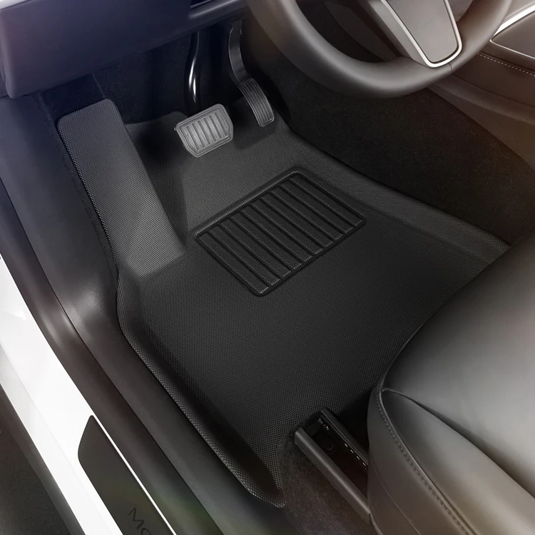 2022 Tpe Rubber Odorless All Weather Waterproof Anti-slip Car Foot Mat Nano pattern Car Mats For Tesla Model Y