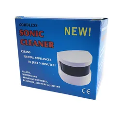 Wholesale household mini ultrasonic diamond jewelry denture cordless cleaner machine vibrate cleaning box