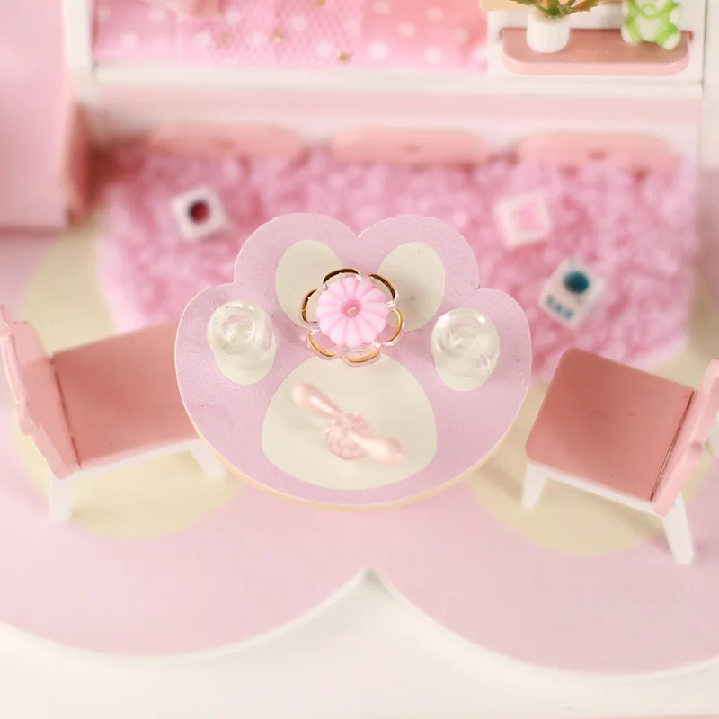 Know Me Bear Workshop Cute Animals Series Wood Doll House Diy Craft