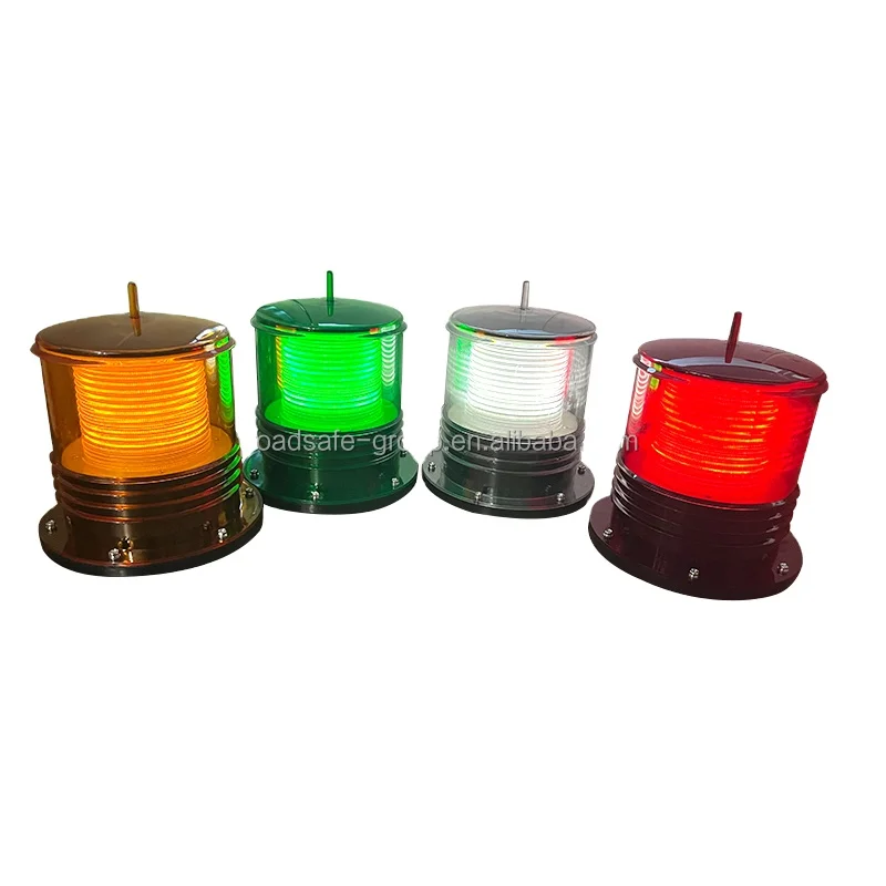 Sea Navigation Buoy Flashing LED Lamp Solar Rotating Search Beacon Warning Marine Lights