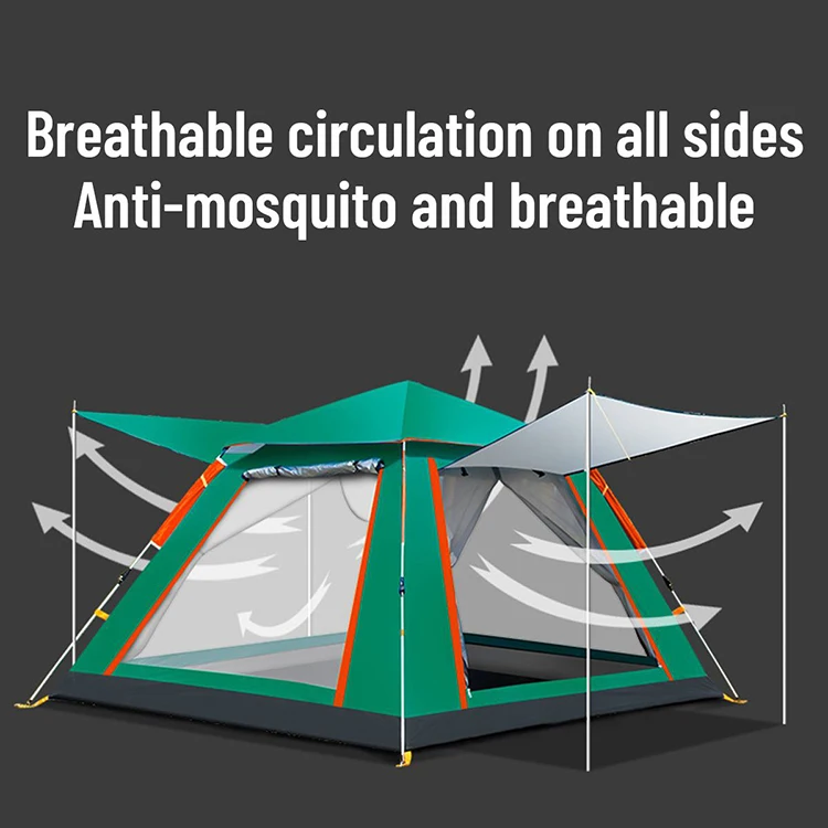 tienda de campana Luxury Big Large 3-4 or 6 or 8 Persons Waterproof Outdoor Hiking Picnic Camping Family Tent for Camping