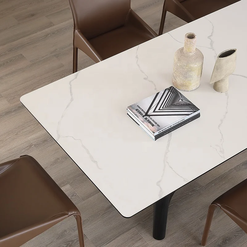 kitchen home furniture dining room table set modern solid wood feet 6 seater luxury dining table sets