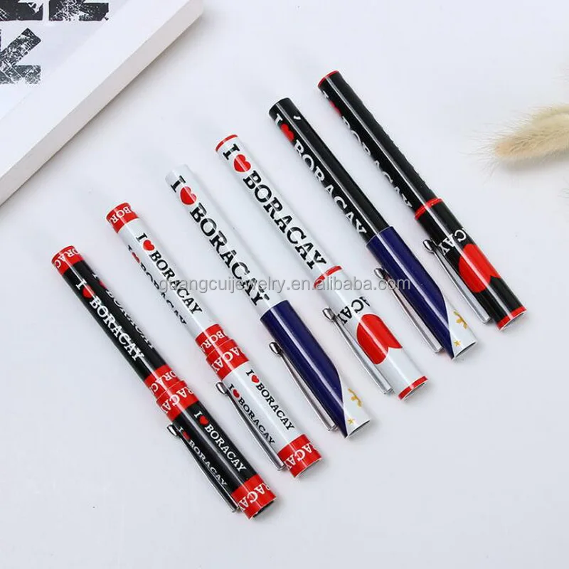 Wholesale customized logo print Boracay Island the Philippines cute advertising promotion slogan ball pen