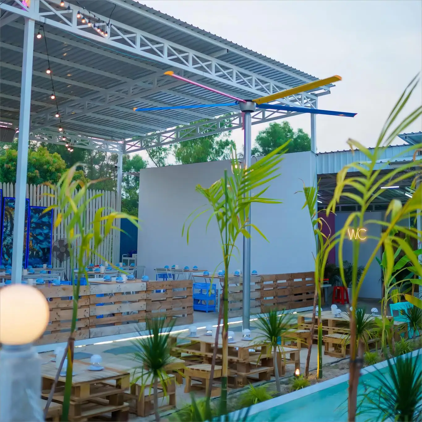 Bldc 9FT Ceiling Fan Big Industrial Ventilation Hvls Ceiling Fan