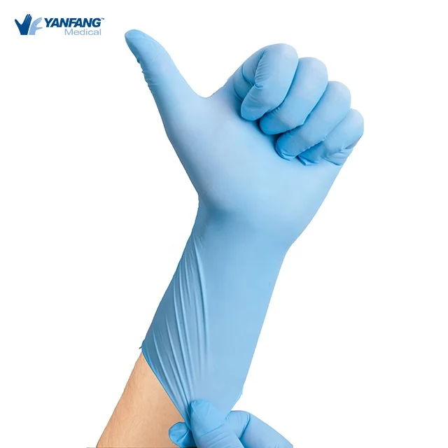 Nitrile Medical Disposable Powder Free Gloves Blue Disposable Blue Composite Nitrile Gloves
