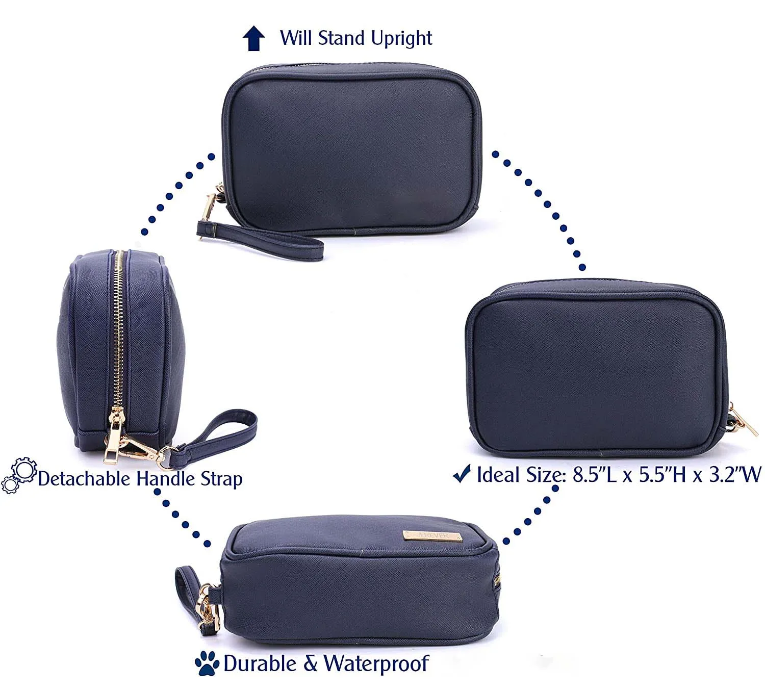 Custom Shockproof Essential Oil Bottles Organizer Travel Essential Oils Carrying Case Cosmetic Bag Pouch