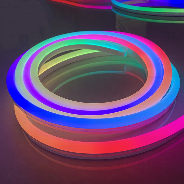 outdoor waterproof long strip led PVC LED neon flex 10x20mm Flat IP68 Most Popular Products led_neon_flex Vertical 18x16mm WS281