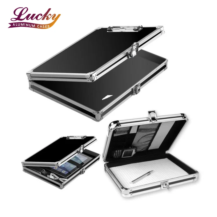 Professional aluminum case large capacity aluminum attache case classic aluminum briefcase for laptop and documents