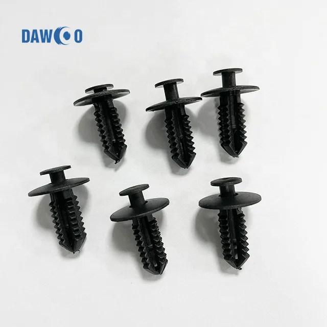 Factoy price 100pcs pack black car  plastic auto plastic clips and fasteners