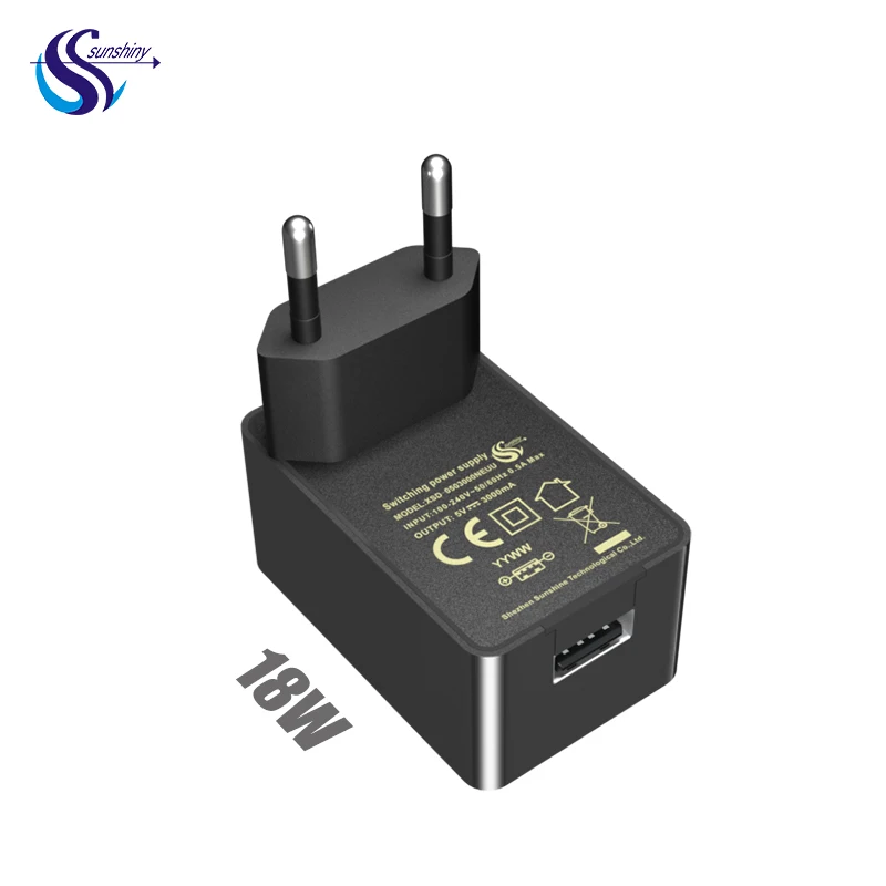Usb Ports 5v 2.4a 2.5a 5v 3a 3.1a Ac To Dc Charger Adapter 1-port 18w Us eu uk ek jp Charger