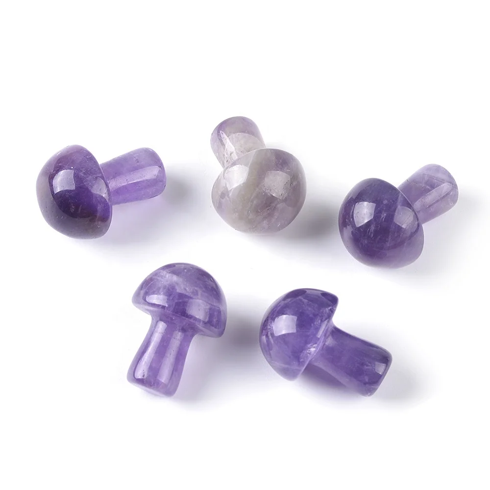 Cliobeads Mushroom Shape Tiger Eye Amethyst Turquoise Healing Stones And Crystals Gem Stone Crafts For Home Decoration
