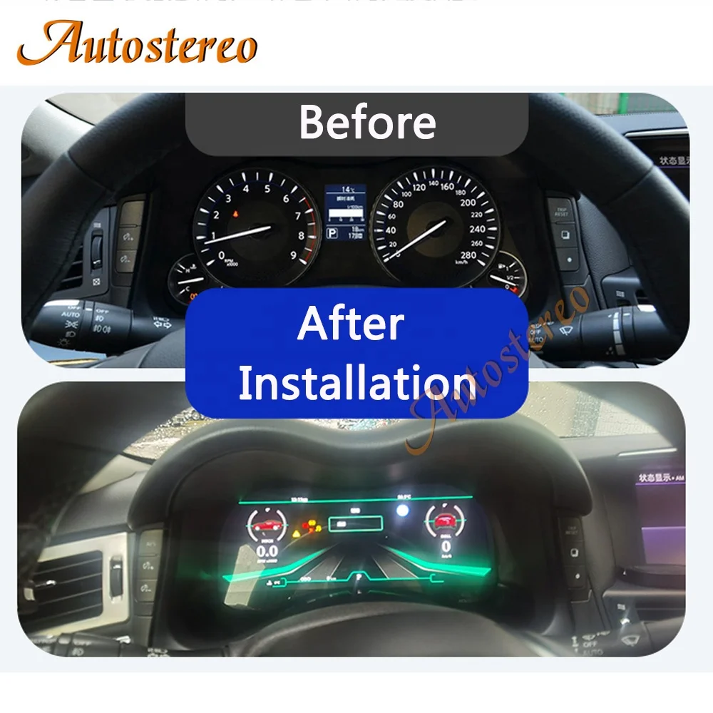 Digital Cluster Virtual Cockpit For Infiniti Q70 Q70L 2012-2017 Car Multimedia Player Dashboard Auto Stereo Speed Meter Screen