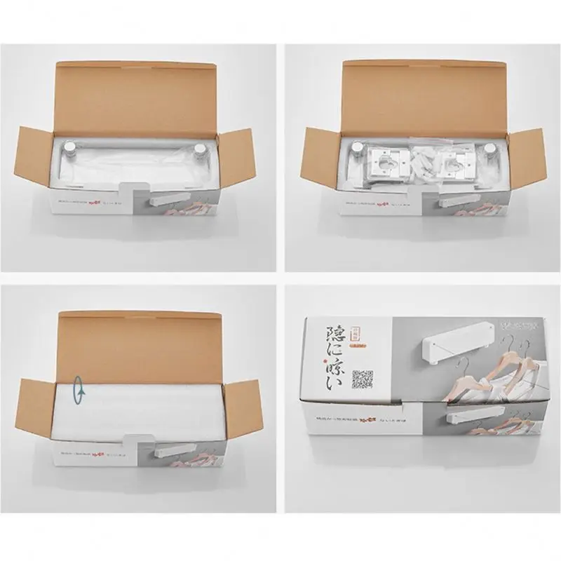 Retractable Clothesline Indoors Laundry Line with Adjustable Stainless Steel Double Rope Wall Mounted Space-Saver Drying Line