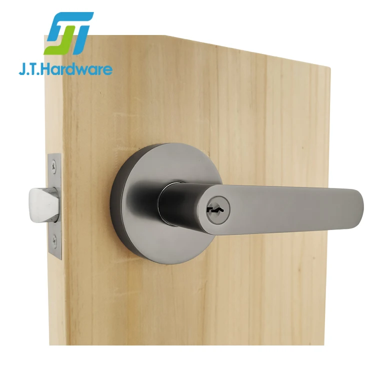 Commercial Door Entry Tubular Latch Lock Set 60MM Gun Metal Lever Handle Lock