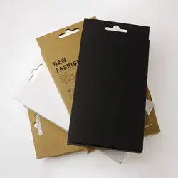 155*90*15mm phone Case Retail Packaging with blister Hang Hole blank Kraft Paper Package with PVC Window Pouch Case Box Package