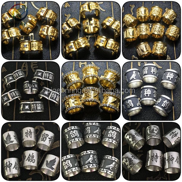 High quality Special breeding pigeon ring Gold pigeon rings bird bands