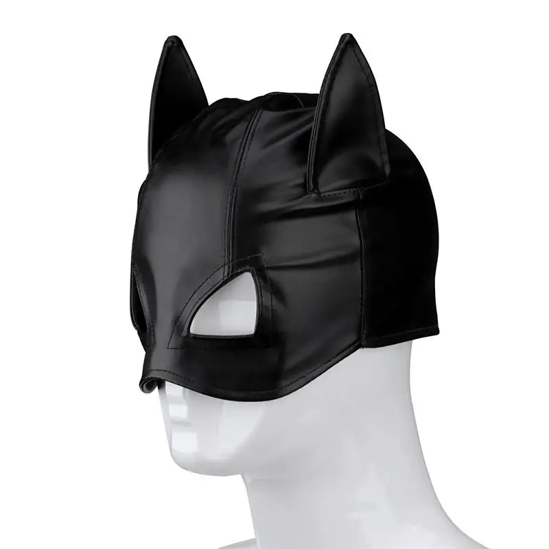 MOGlovers Full Cover Latex Hood BDSM for Couples SM Bondage Sexy Headgear Erotic Toys Black Slave Restraint