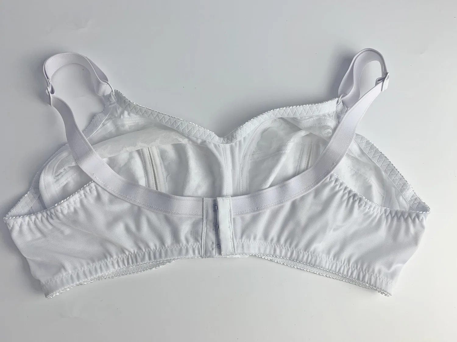 Ladies Lace None Wired Full Cup Firm Control Bra White Soft Lace Bra