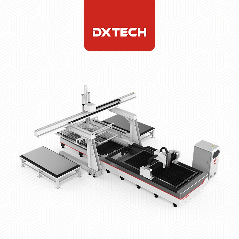Fibre Sheet Plate Fiber Laser Metal Auto Cutting Machine For Metal with loading system