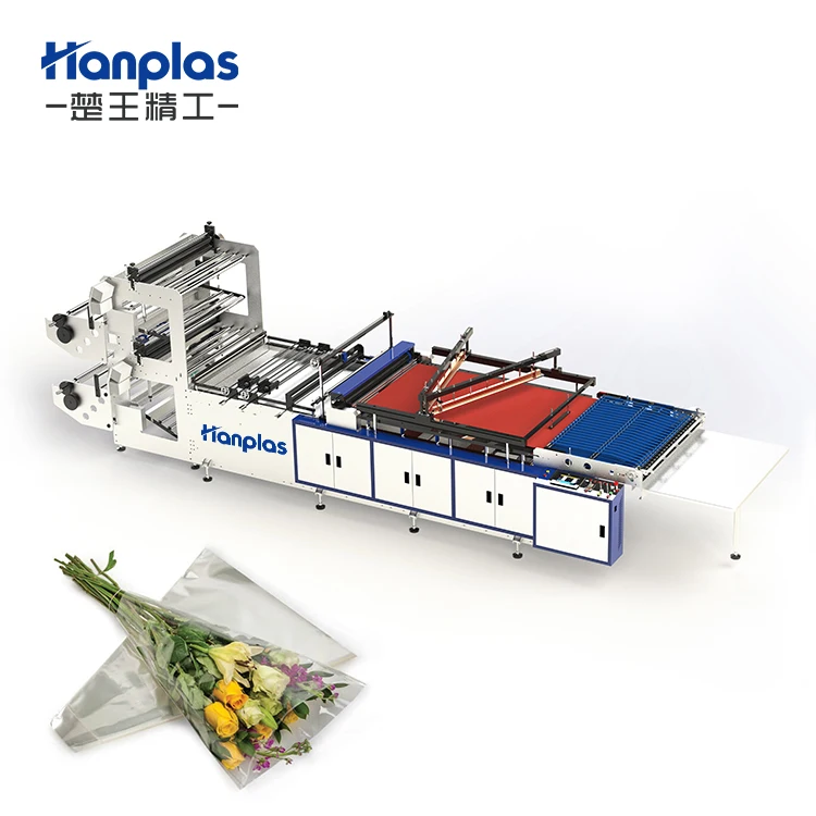 
HP-FL Automatic High Speed Triangle Shaped BOPP OPP Flower Bag Making machine 