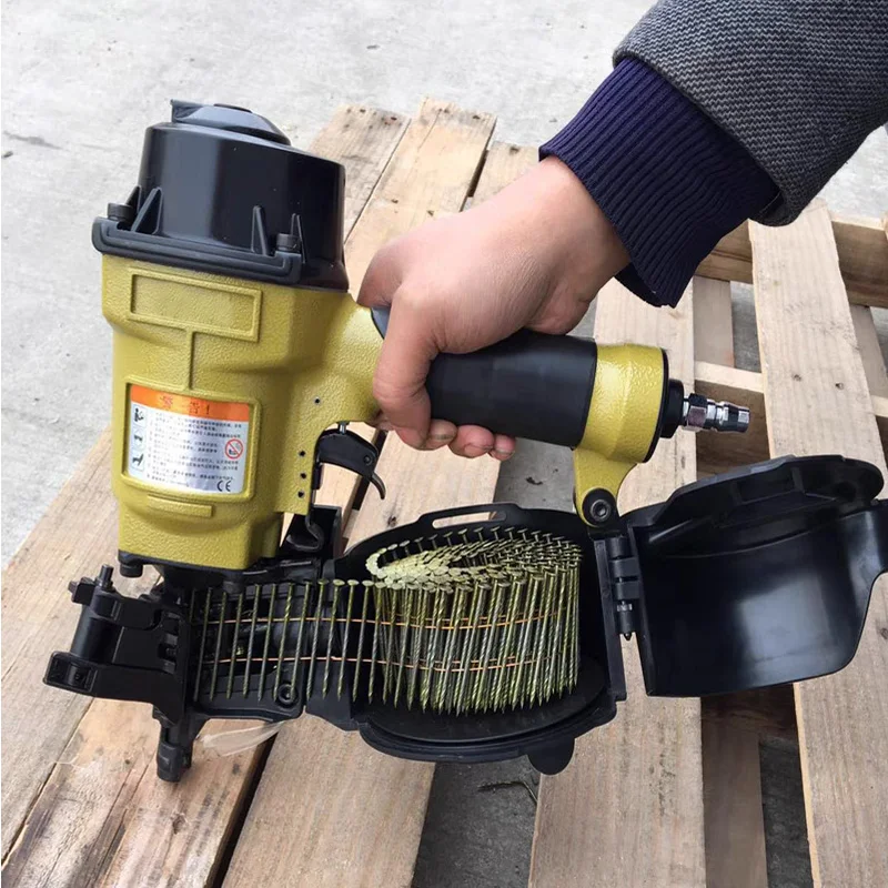 Air Tool Wooden Pallet Pneumatic Coil Nailer Gun CN55 CN70 CN80 CN90 CN100 Coil Nails Gun for Wooden Package