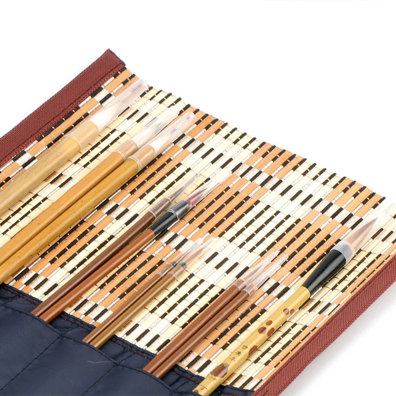 Professional Chinese calligraphy brush set with bag Wholesale calligraphy pen set High quality calligraphy and painting brush