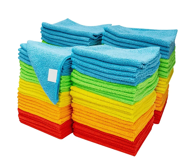 Wholesale Custom Rag Absorbent Kitchen Dish Cloth Towel Car Microfiber Cleaning Cloth