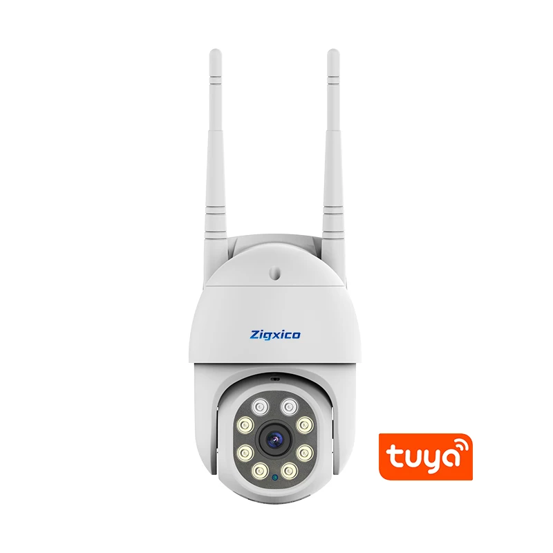 Tuya Smart 2Mp Беспроводная камера слежения Ai Wifi Ip Ptz камера 1080P полноцветная камера ночного видения Мини купольная Ptz камера уличные камеры