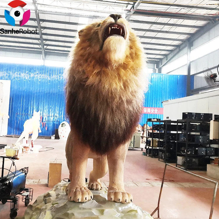 Animal park Simulation Animal animatronic Life size Lion for sale Theme Park Decorations Simulation Animals Animatronic Lion