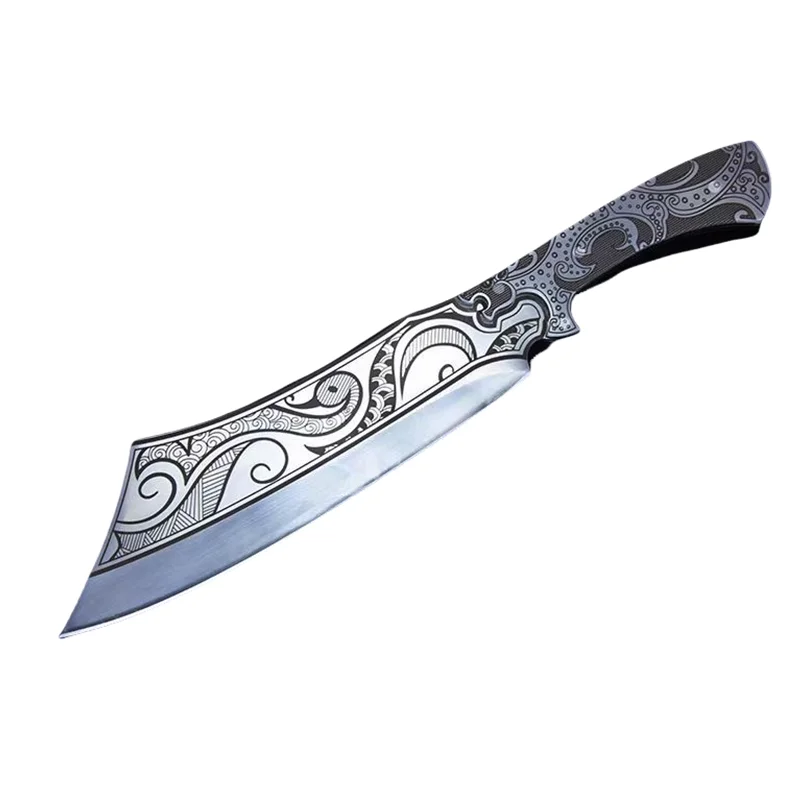 China Longquan Forged Stainless Steel All in One Firewood Chopping Knife Online Popular Fan Sickle Bone Cutting Multi function