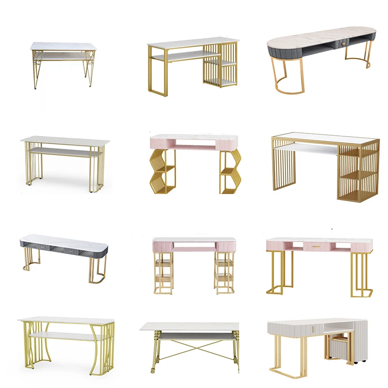 
A large collection of a variety of nail station styles. Golden noble and luxurious, suitable for women 