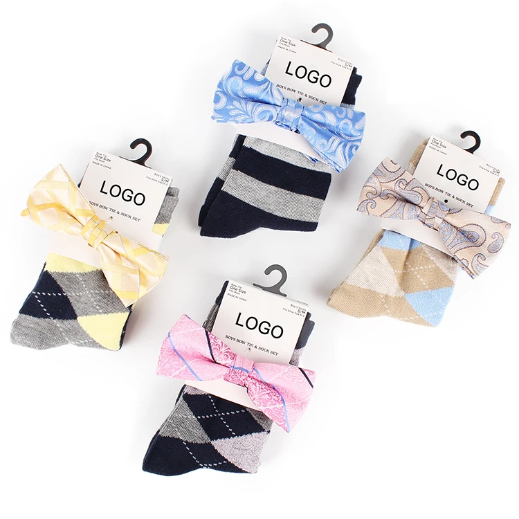 
 Детские носки и галстук-бабочка из полиэстера с логотипом на заказ Dacheng, подарочный набор  