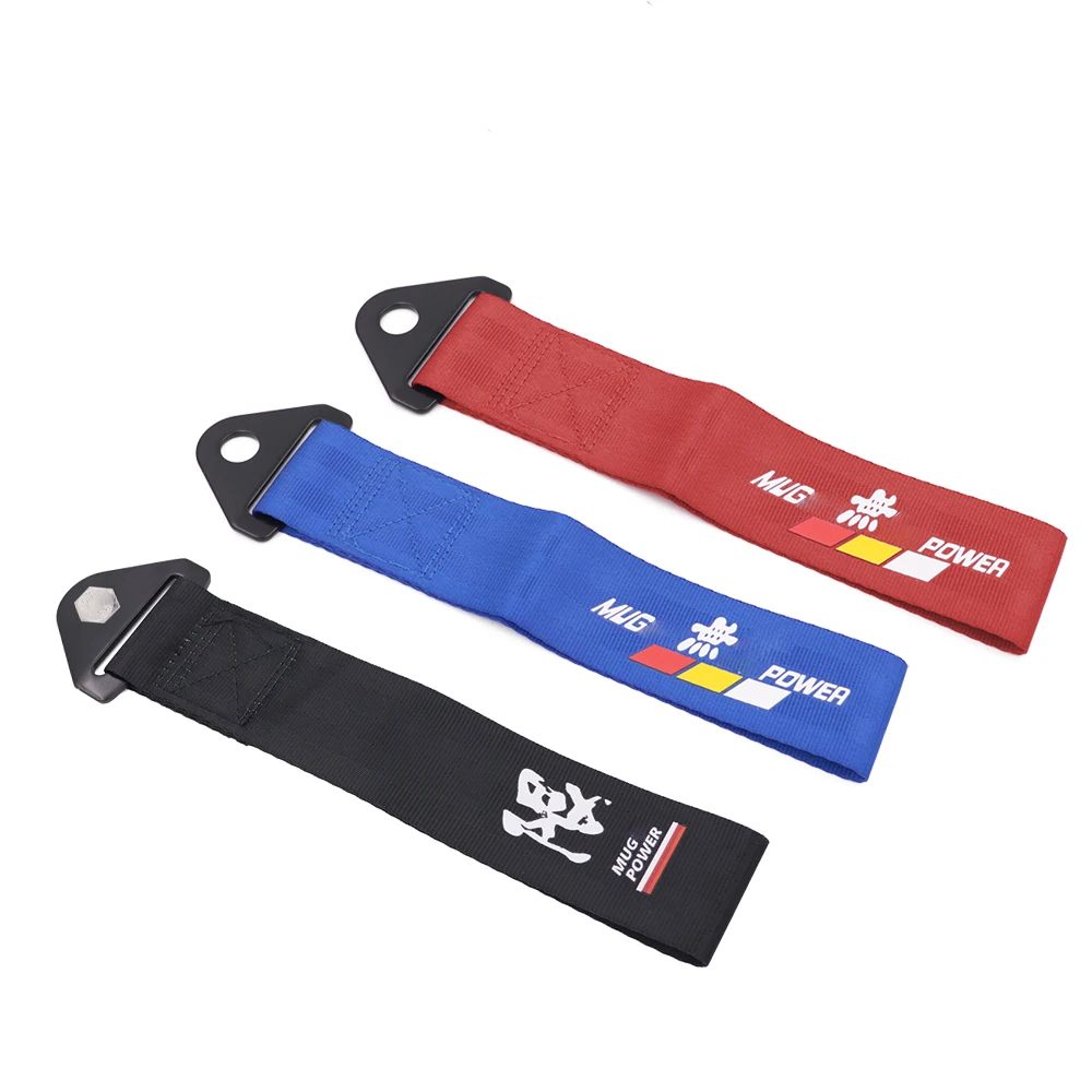 
jdm front rear bumper 26CM OEM Tractor auto towing nylon car tow rope hook strap 