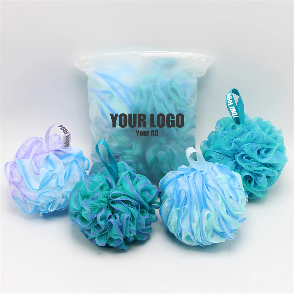 Eco Friendly Bath Shower Loofahs Sponge Exfoliating Body Scrubber 60G Pouf Bath Sponges