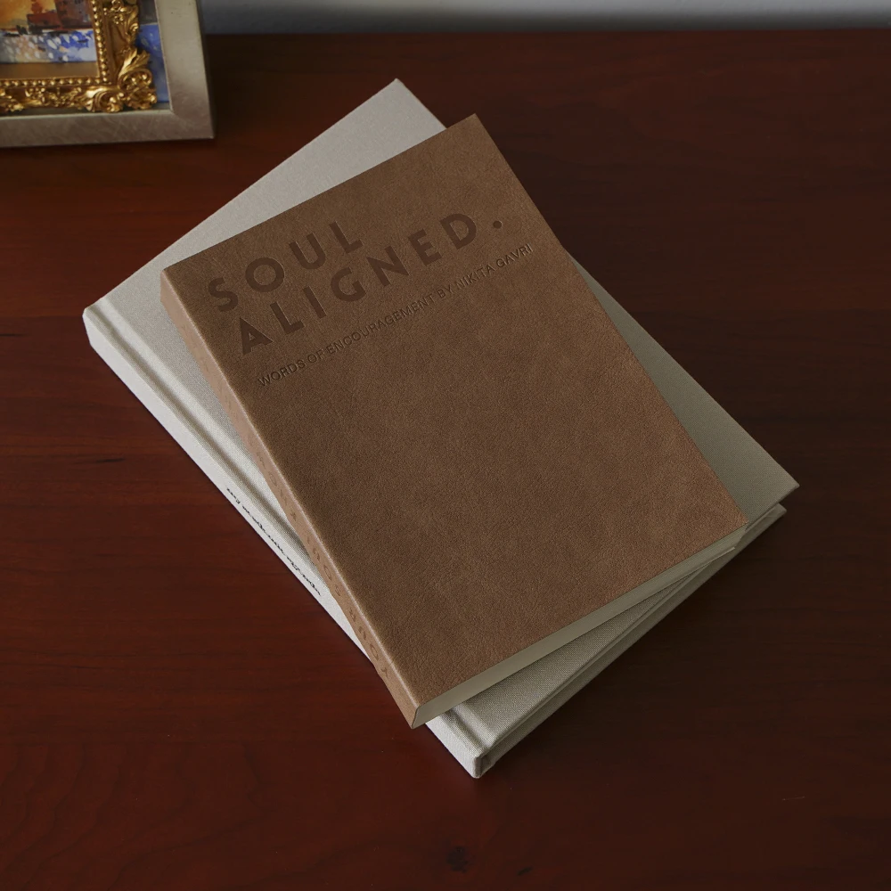 Custom mental health products printing logo pu leather solf cover soul healing planner notebooks journal