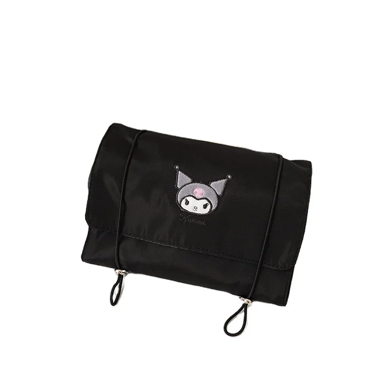 22cm Kawaii Sanrios Makeup Bag Kuromis Melodies Foldable Cosmetic Bag Travel Accessories Cute Hello My Kitties Makeup Pouch Bag