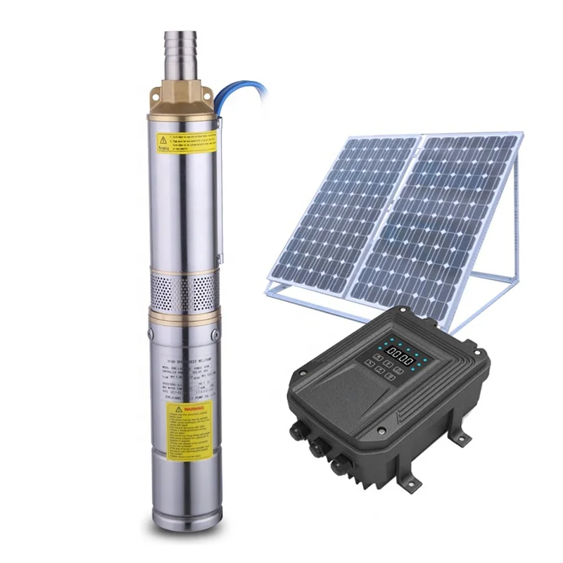 dc solar water pumping system deep well pump
