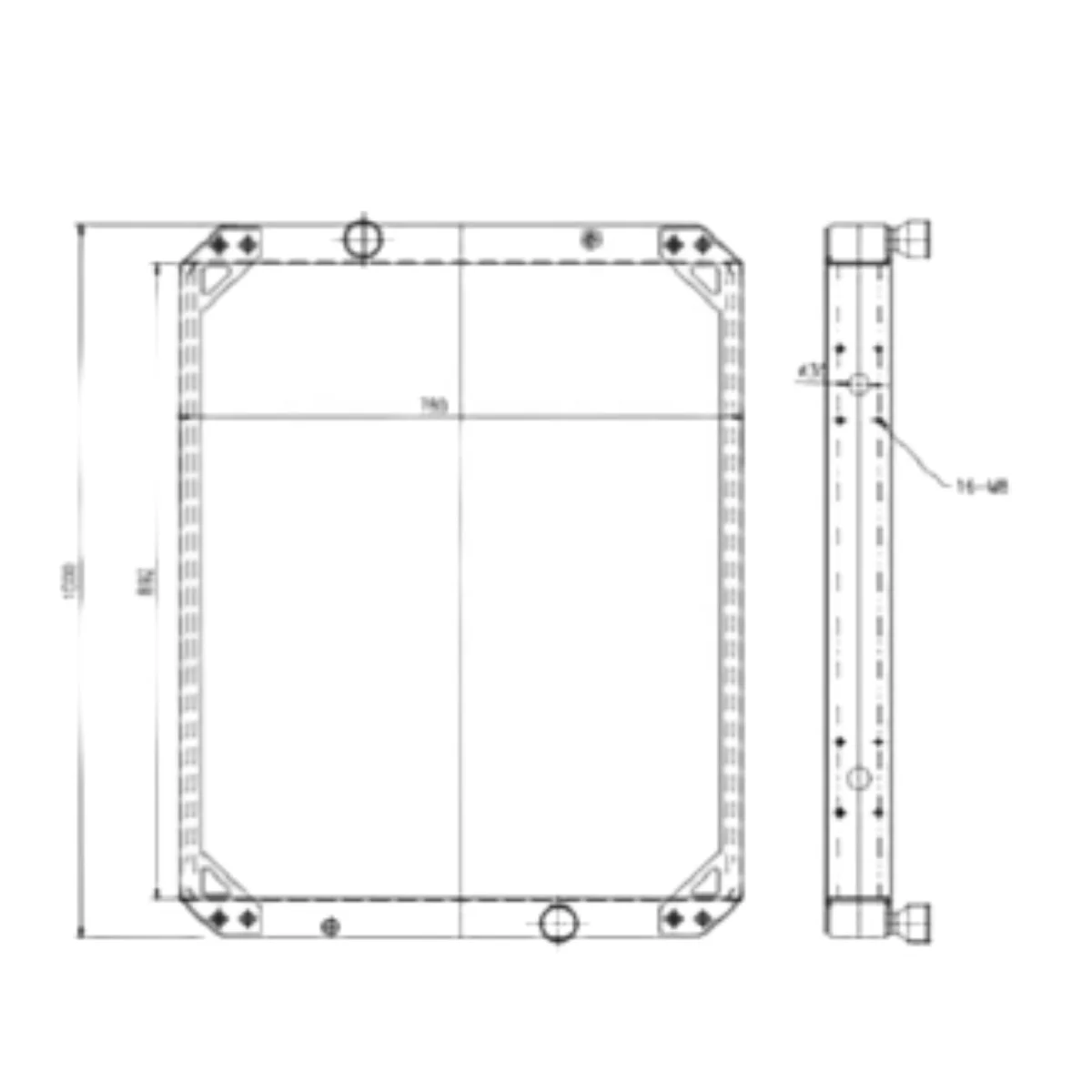 Aftermarket radiator 11110137 VOE11110137 450380 450380AT for Volvo L70B/L70C Volvo BM L70C L70D Heavy Equipment