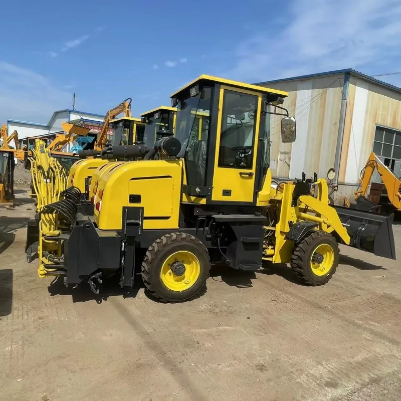 Wheel Excavator Compact Tractor with Mini Backhoe Loader 4WD High Quality Cheap Ta08-12