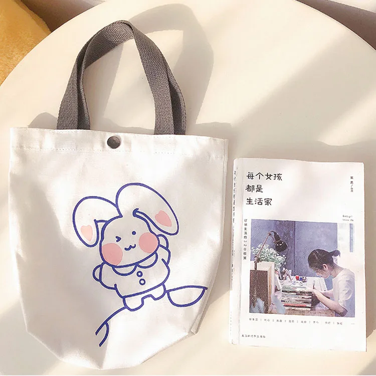 2025 women handbag korean cheap casual canvas cute mini tote bags for ladies