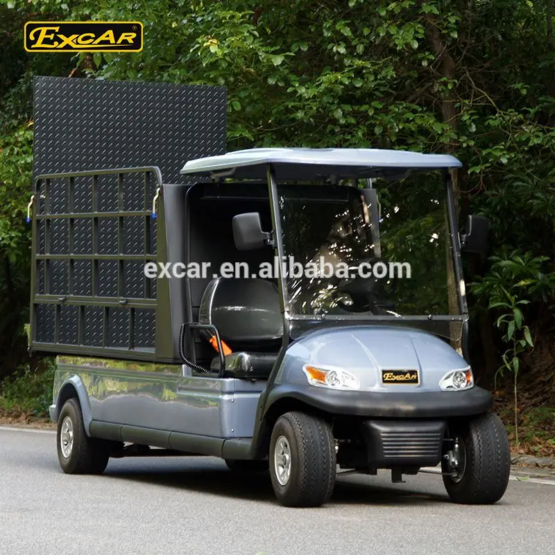 EXCAR Electric utility Cart 48V 2 seats Electric Golf Cart hotel buggy car electric truck
