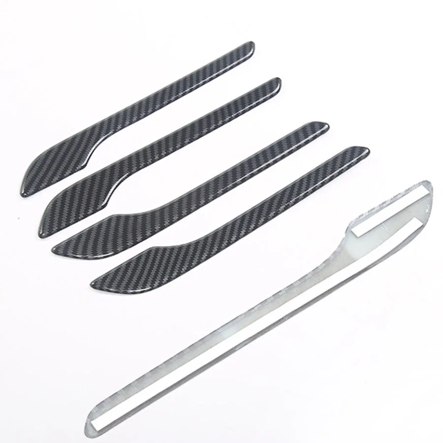 Exterior Accessories Anti-Scratch Perfect Fit Carbon Fiber Car Door Handle Stickers For Tesla Model 3