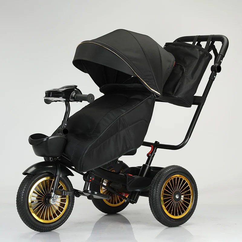 Multifunctional Children Kid Baby Pram Foldable Stroller Bike Kid Tricycle Trike Baby Stroller with light and music comfortable