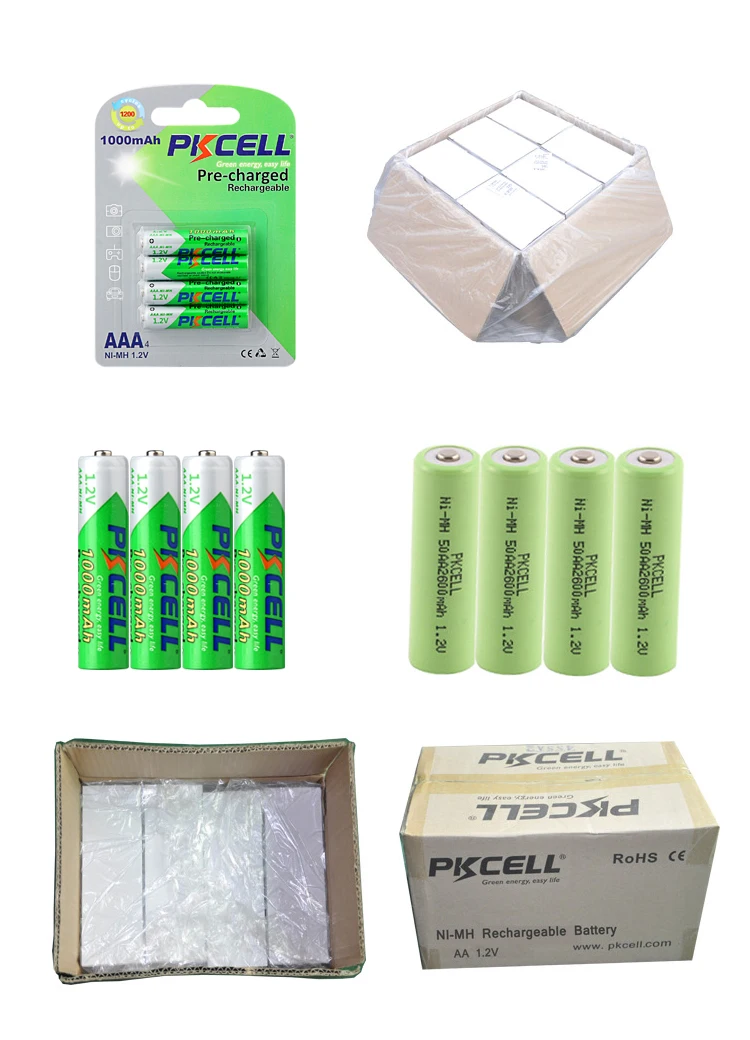 Low self-discharge ready to use 1.2v 1000mah aaa nimh rechargeable battery