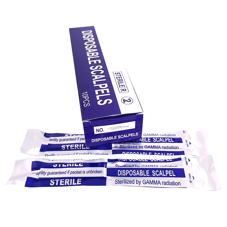 2021 China Medical Disposable Safety Surgical Blade With Plastic Handle Safety Surgical Scalpel